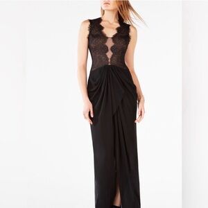 Elegant Black Lace Evening Gown